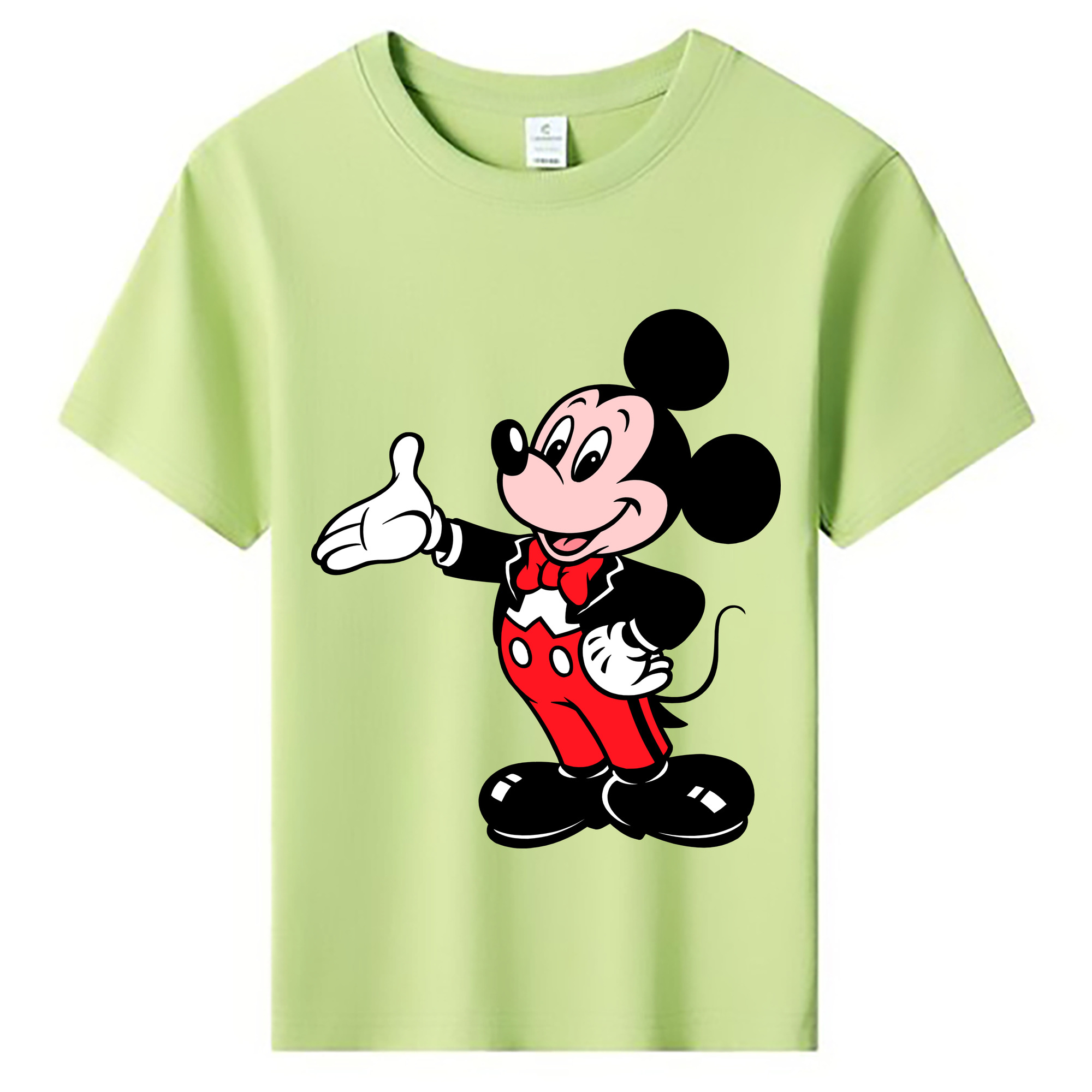 ミッキーマウス Mickey Mouse 綿100％キッズTシャツ（フロントプリント）